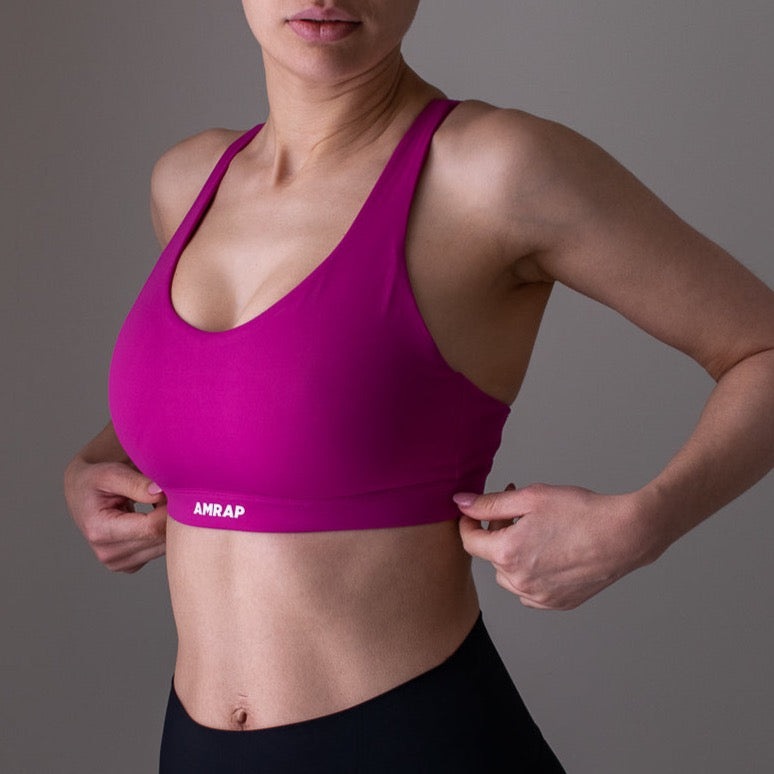 Hot Pink Sports Bra – AMRAP Activewear