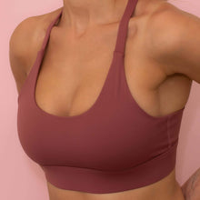 Load image into Gallery viewer, Mauve Adjustable Back Sports Bra
