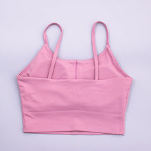 Load image into Gallery viewer, Light Pink Padded Yoga Crop Top
