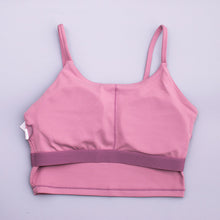 Load image into Gallery viewer, Light Pink Padded Yoga Crop Top
