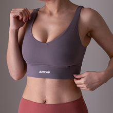 Load image into Gallery viewer, V-Neck Sports Bra Smoke
