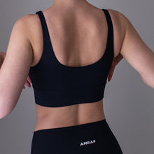 Load image into Gallery viewer, V-Neck Sports Bra Black
