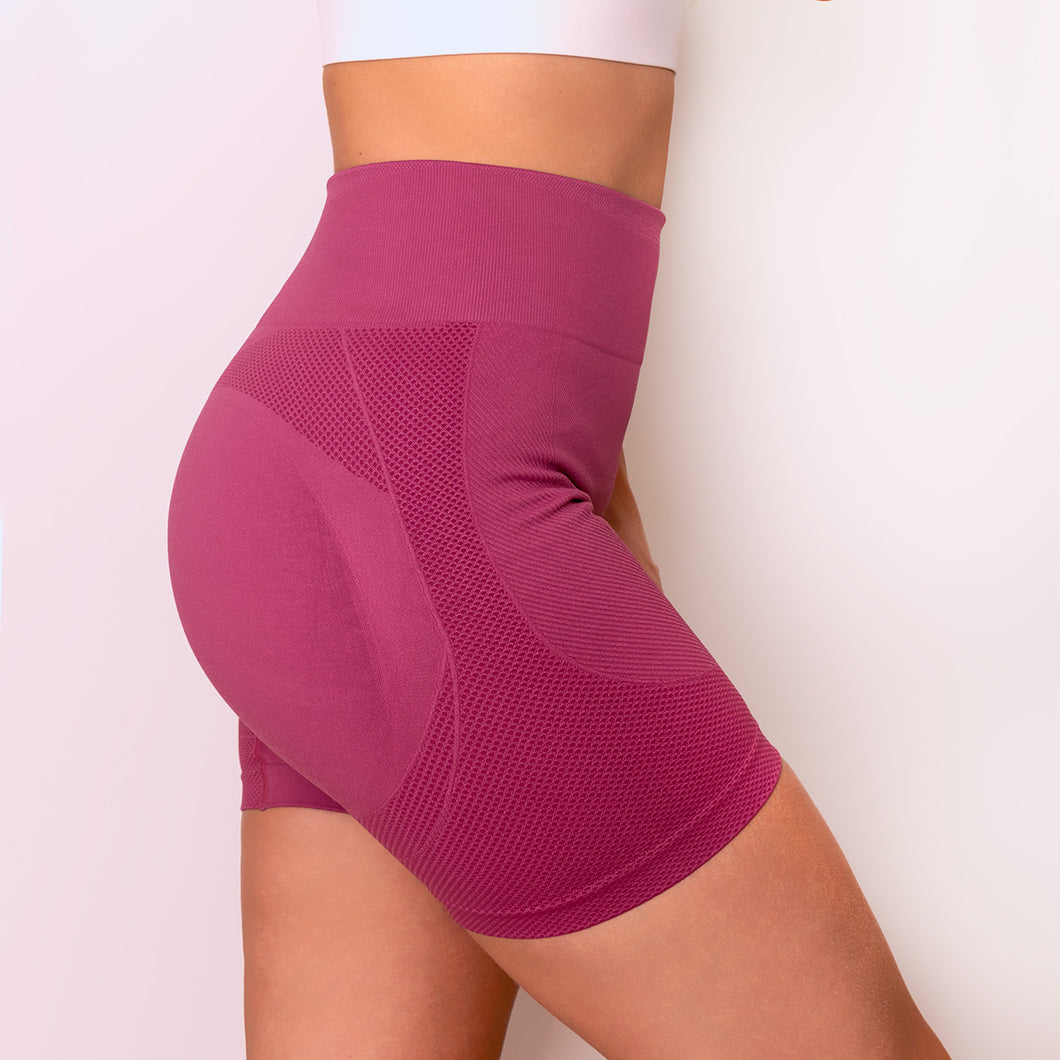 Purple Pink Squat Proof Push Up Gym Shorts