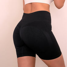 Load image into Gallery viewer, Black Squat Proof Push Up Gym Shorts
