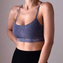 Load image into Gallery viewer, Grey Tie Dye Sports Bra
