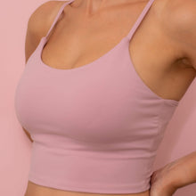 Load image into Gallery viewer, Light Pink Padded Yoga Crop Top
